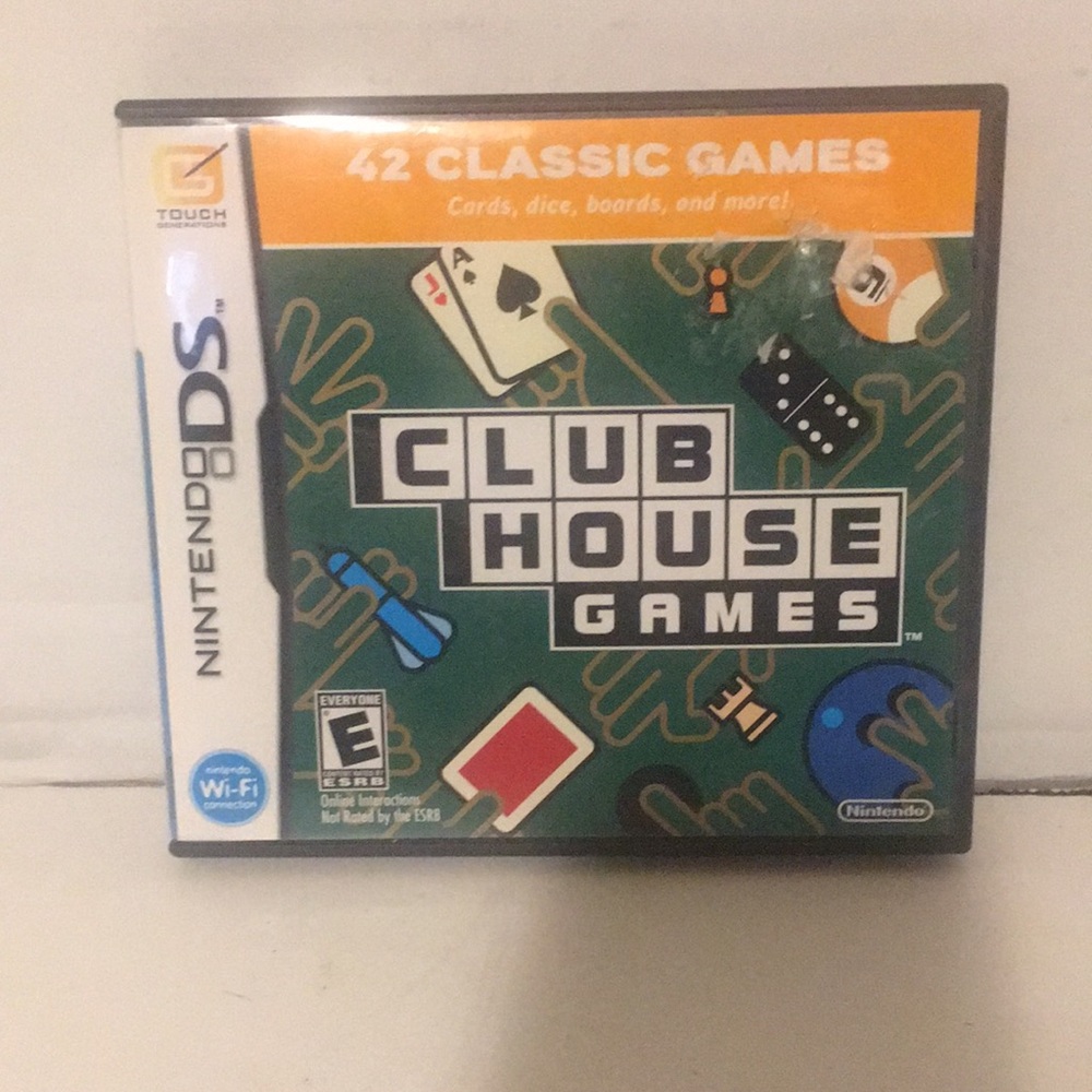 NINTENDO DS CLUB HOUSE GAMES 42 CLASSIC GAMES PREVIOUSLY USED